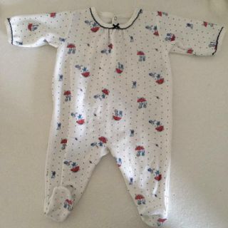 プチバトー(PETIT BATEAU)の専用！！！プチバトー ベロア ロンパース 6m(ロンパース)