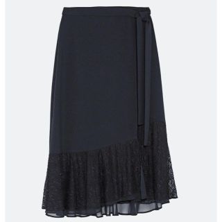 ザラ(ZARA)のzara ラップ レーススカート(ひざ丈スカート)