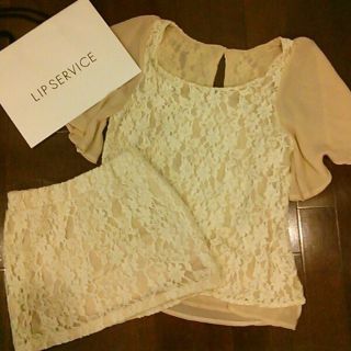 リップサービス(LIP SERVICE)の♡レースセットアップ♡(Tシャツ(半袖/袖なし))