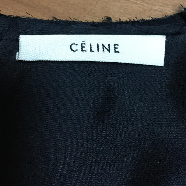 celine(セリーヌ)の美品☆セリーヌ☆ランウェイルック☆トップス☆エレガントかっこいい☆ブラック レディースのトップス(シャツ/ブラウス(半袖/袖なし))の商品写真