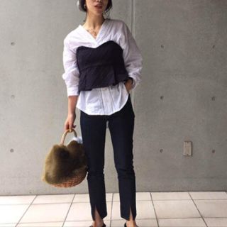 ザラ(ZARA)の試着のみ美品 ペプラム形ビスチェ meer todayful enfold (カットソー(半袖/袖なし))