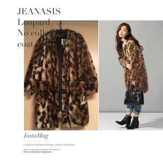 ジーナシス(JEANASIS)の【新品】レオパード柄❤︎ノーカラーコート(毛皮/ファーコート)