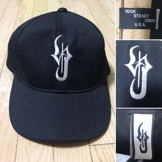 ART VINTAGE - Vintage 90s ROCK STEADY CREW ロゴ キャップ 黒 ART VINTAGE - Vintage 90s ROCK STEADY CREW ロゴ キャップ 黒