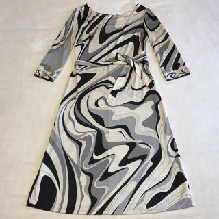 エミリオプッチ(EMILIO PUCCI)の格安☆EMILIO PUCCI シルクワンピース サイズM~L エミリオプッチ(ひざ丈ワンピース)