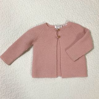 ザラキッズ(ZARA KIDS)のZARA ベビー くすみピンク カーディガン 80㎝(カーディガン/ボレロ)