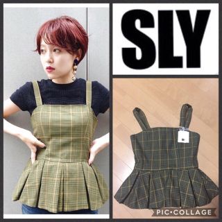 スライ(SLY)の週末限定値下げ！！SLY チェックビスチェ(ベアトップ/チューブトップ)