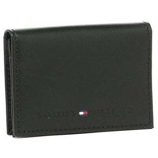 トミーヒルフィガー(TOMMY HILFIGER)の新品 トミーヒルフィガー カードケース 名刺入れ 31TL20X014 ブラック(名刺入れ/定期入れ)