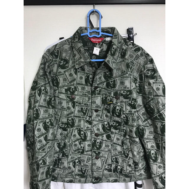 Supreme(シュプリーム)の【M】Supreme100 Dollar Bill Trucker Jacket メンズのジャケット/アウター(Gジャン/デニムジャケット)の商品写真