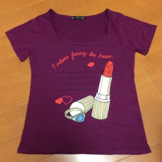 セシール(cecile)の半袖 Ｔシャツ パープル 紫(Tシャツ(半袖/袖なし))