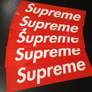 シュプリーム(Supreme)の《5.7cm×20.3cm》Supreme ステッカー赤 5枚 《正規品》(その他)