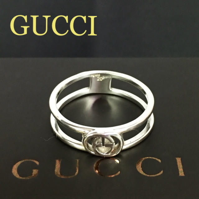 Gucci(グッチ)の新品仕上 グッチ  インターロッキング Ｇロゴ リング 指輪 シルバー 18号 メンズのアクセサリー(リング(指輪))の商品写真