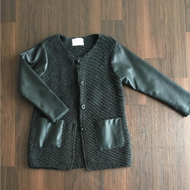 ZARA KIDS(ザラキッズ)の【🐰様】ZARAgirl's ノーカラーコート 118㎝美品 キッズ/ベビー/マタニティのキッズ服女の子用(90cm~)(ジャケット/上着)の商品写真