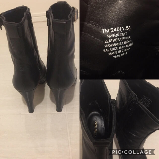 NINE WEST(ナインウエスト)のナインウエスト/NINE WEST★ ショートブーツ 黒 24cm レディースの靴/シューズ(ブーツ)の商品写真