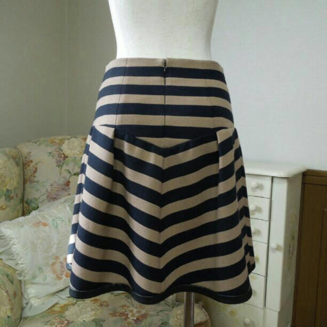 aquagirl(アクアガール)のルピーリベット ボーダースカート レディースのスカート(ミニスカート)の商品写真