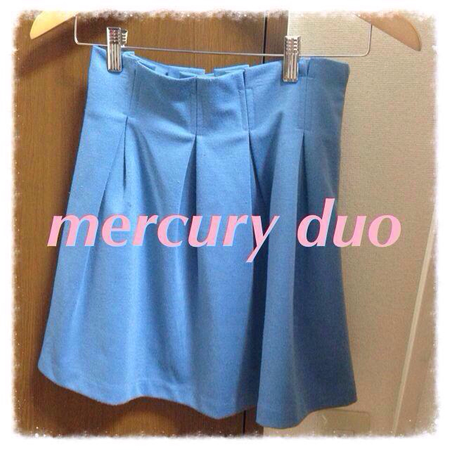 MERCURYDUO(マーキュリーデュオ)のmercury♡タックフレアスカート レディースのスカート(ミニスカート)の商品写真