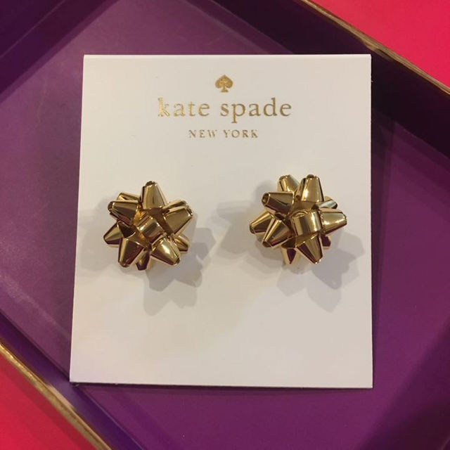 【未使用】kate spadeリボンピアス