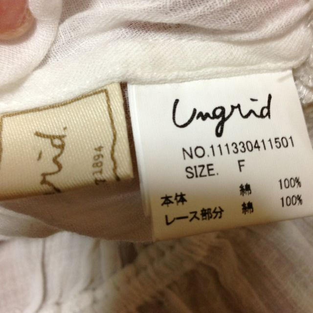 Ungrid(アングリッド)のスクエアネックレースブラウス♡ レディースのトップス(シャツ/ブラウス(半袖/袖なし))の商品写真