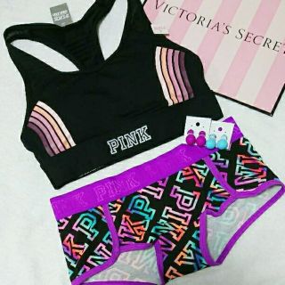 ヴィクトリアズシークレット(Victoria's Secret)の【専用】Victorias Secret新品スポーツブラセット(ブラ&ショーツセット)