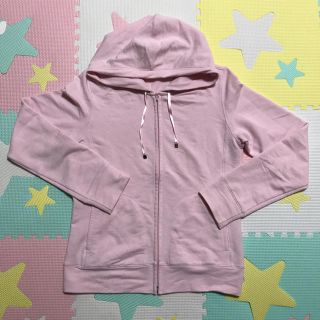 ユニクロ(UNIQLO)の【used】UNIQLO 薄手 パーカー ピンク(パーカー)