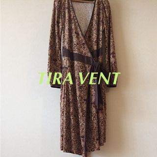 トゥービーシック(TO BE CHIC)の美品❣️TIRA VENT  ベロア カシュクールワンピース(ひざ丈ワンピース)