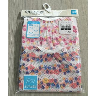 ニシマツヤ(西松屋)の花柄ノースリーブロンパース 80 新品(肌着/下着)