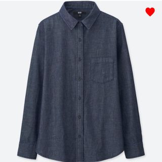 ユニクロ(UNIQLO)のユニクロ デニムシャツ xsサイズ(シャツ/ブラウス(長袖/七分))