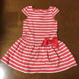 プチバトー(PETIT BATEAU)のお値下げ！Petit Bateauプチバトー☆104cmボーダーワンピース(ワンピース)