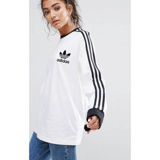 アディダス(adidas)の新品 ホワイト Mサイズ adidas★ カリフォルニア ロンT ユニセックス(Tシャツ(長袖/七分))