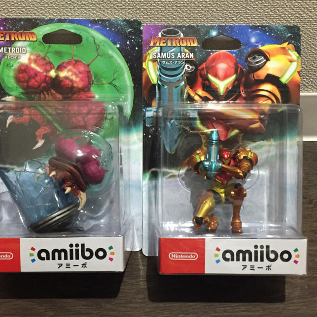 任天堂(ニンテンドウ)の新品 amiibo アミーボ サムス・アラン、メトロイド 2個セット エンタメ/ホビーのフィギュア(ゲームキャラクター)の商品写真