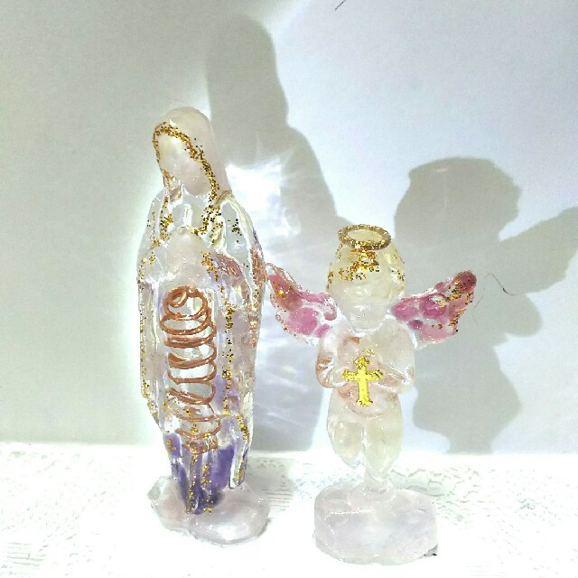 感謝価格】 しおん様確認用☆オルゴナイト☆マリア様、天使☆ 置物