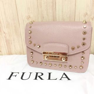 フルラ(Furla)のレア フルラ 新品 チェーンバッグ スタッズ ピンク ♡ ジュリア ラスト(ショルダーバッグ)