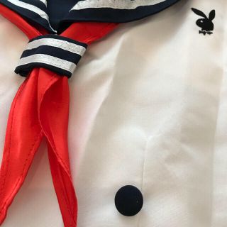 プレイボーイ(PLAYBOY)の最終価格！ コスプレ セーラー服 プレイボーイ リボン 半袖ミニスカ ハロウィン(衣装一式)