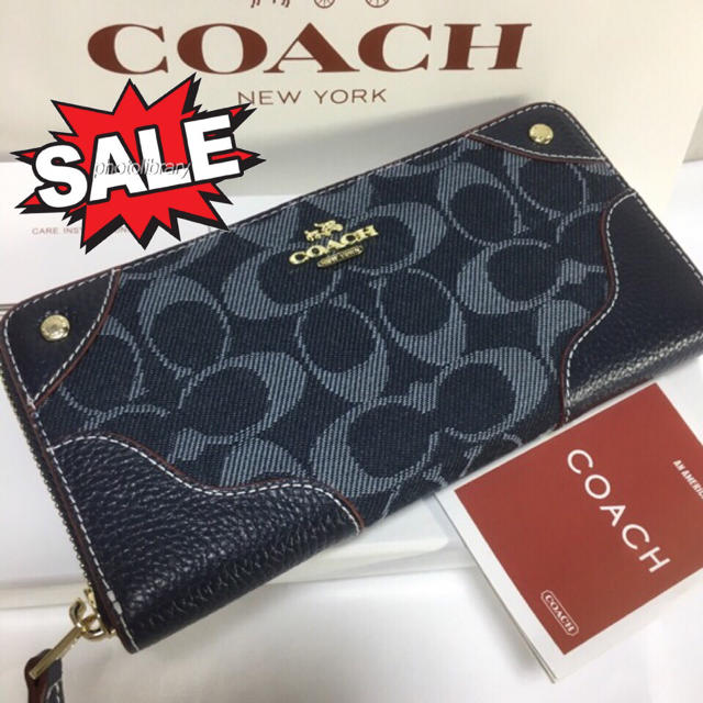 COACH(コーチ)の処分セール！新品コーチ 長財布F53769ミッドナイトブルー ラウンドファスナー レディースのファッション小物(財布)の商品写真