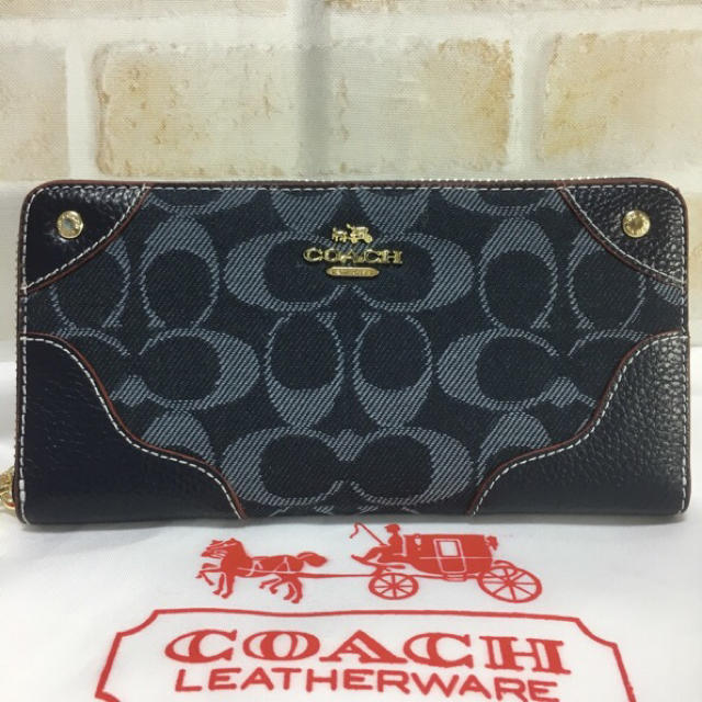 COACH(コーチ)の処分セール！新品コーチ 長財布F53769ミッドナイトブルー ラウンドファスナー レディースのファッション小物(財布)の商品写真