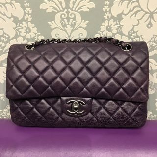 シャネル(CHANEL)のCHANEL シャネル マトラッセ25ダブルフラップ チェーンバッグ パープル(ショルダーバッグ)