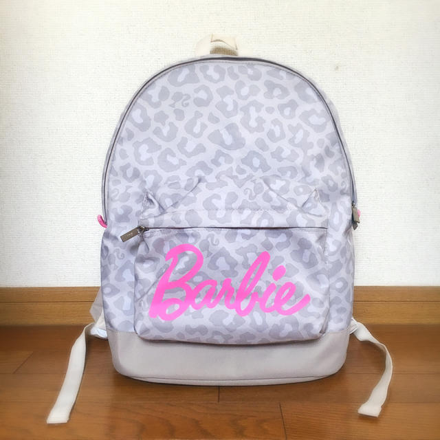 Barbie(バービー)の☆Barbie ピンク×グレーのレオパード柄リュック☆ レディースのバッグ(リュック/バックパック)の商品写真