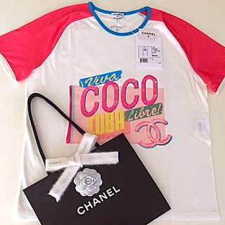 シャネル(CHANEL)の❤️シャネル❤️最終💕お値下げ❣️美品✨ブティック完売Tシャツ【L】サイズ♪(Tシャツ(半袖/袖なし))