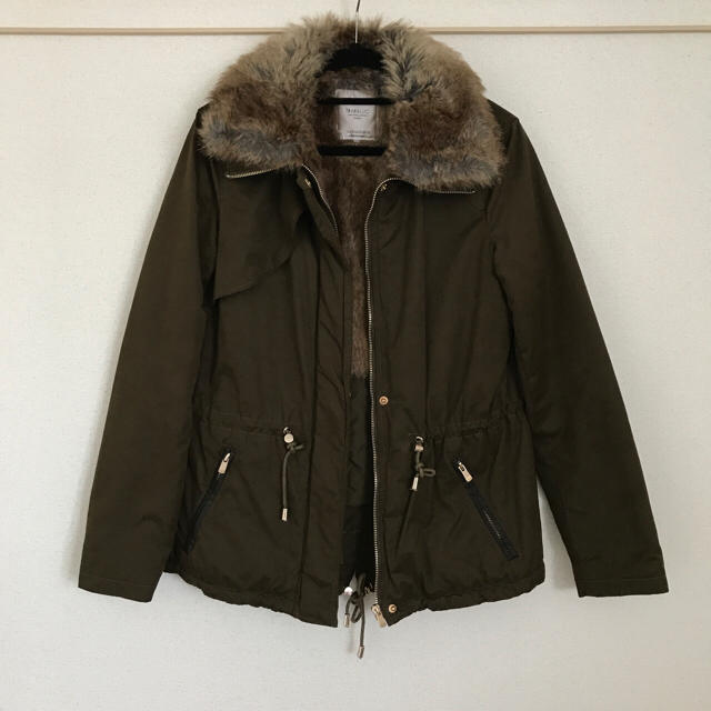 ZARA(ザラ)の【美品】ZARA◆ファー付きモッズコート レディースのジャケット/アウター(モッズコート)の商品写真