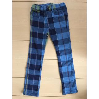 エフオーキッズ(F.O.KIDS)のエフオーキッズ チェック パンツ 120 青(パンツ/スパッツ)