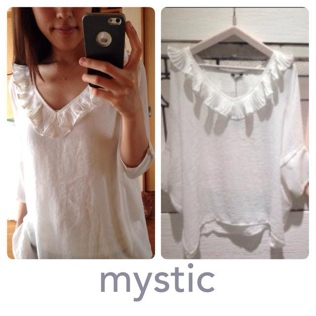 mystic(ミスティック)のmystic フリルVプルオーバー レディースのトップス(シャツ/ブラウス(長袖/七分))の商品写真