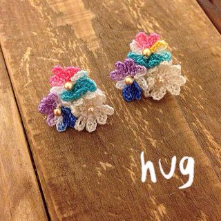 紫陽花ピアス マルチカラー(ピアス)