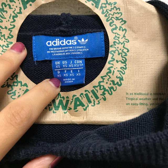 adidas(アディダス)のadidas♡ニット パーカー フード レディースのトップス(ニット/セーター)の商品写真
