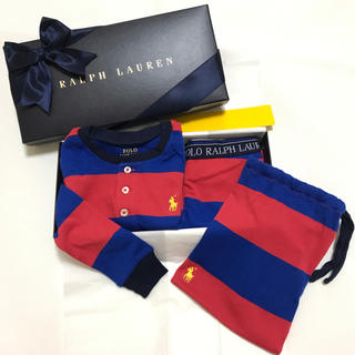 ラルフローレン(Ralph Lauren)の新品 ラルフローレン 12M/80 ルームウェア レッド(パジャマ)