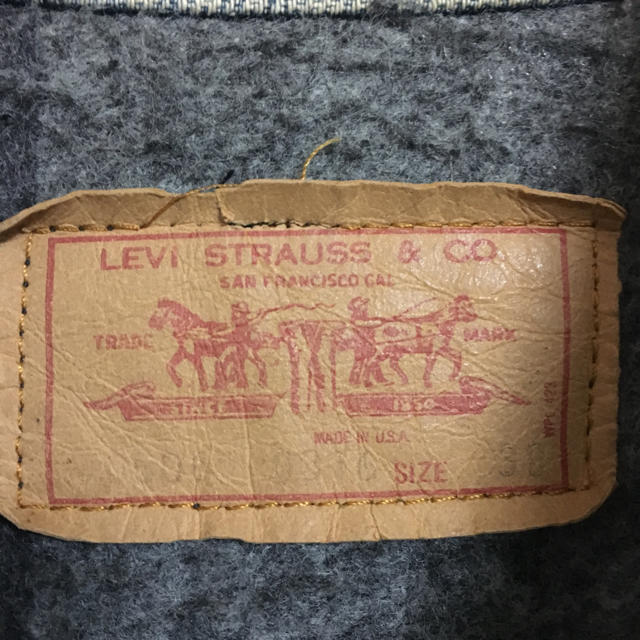 Levi's(リーバイス)の80s USA製LEVI'S【リーバイス】70506！ブランケット！ビンテージ！ メンズのジャケット/アウター(Gジャン/デニムジャケット)の商品写真