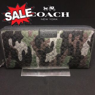 コーチ(COACH)の処分セール！新品コーチ 長財布 F74546 カモフラ ラウンドファスナー(長財布)