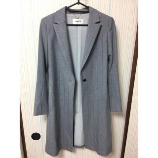 待望の再入荷! チェスターコートジャケットグレーブラックストライプSM