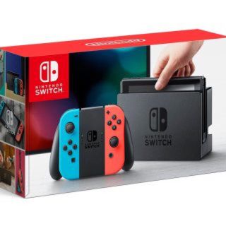 新品未使用　ニンテンドースイッチ　ネオンカラー　店舗印有り　1年保証