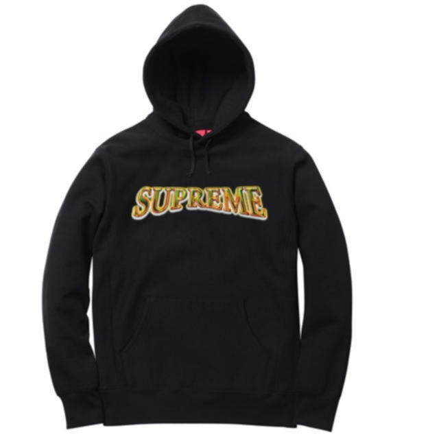 正規品 supreme 黒 パーカー 新品未着用 Lサイズ | フリマアプリ ラクマ