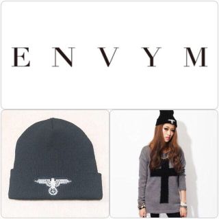 アンビー(ENVYM)のENVYM♡イーグルワッペンニットCAP(ニット帽/ビーニー)