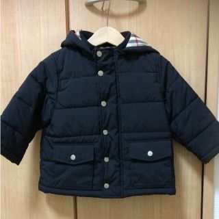 バーバリー(BURBERRY)の葉っぱ様専用☆着用少☆バーバリー☆中綿☆コート☆黒☆80cm☆(ジャケット/コート)